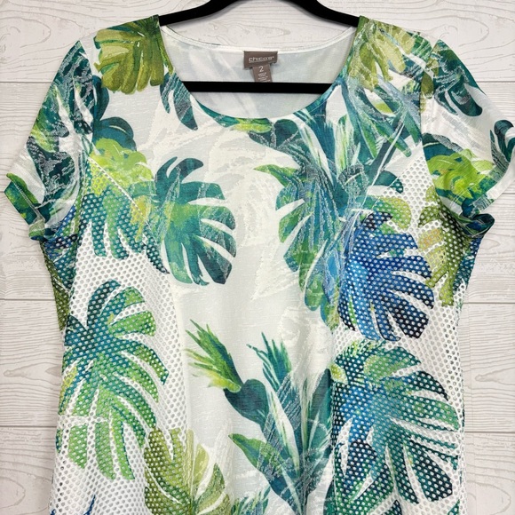 Chico’s Tropical Wonders Midi Dress Size 2 (Medium/12) - Picture 7 of 8